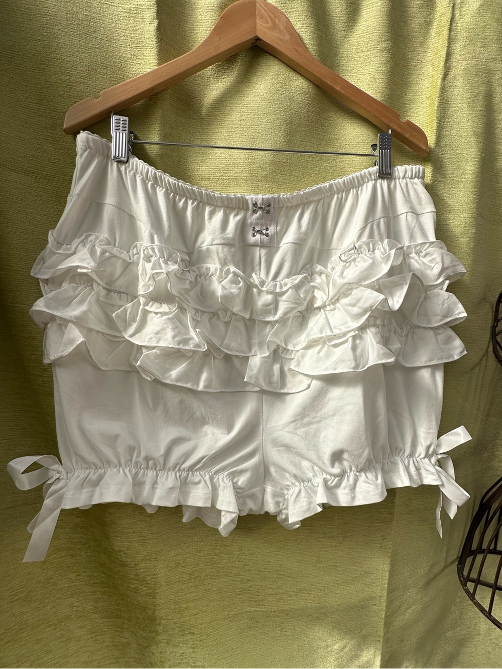 Forest Ink Adult Ruffle Bloomers White Bow Coquette Cosplay Theatrical Feminine